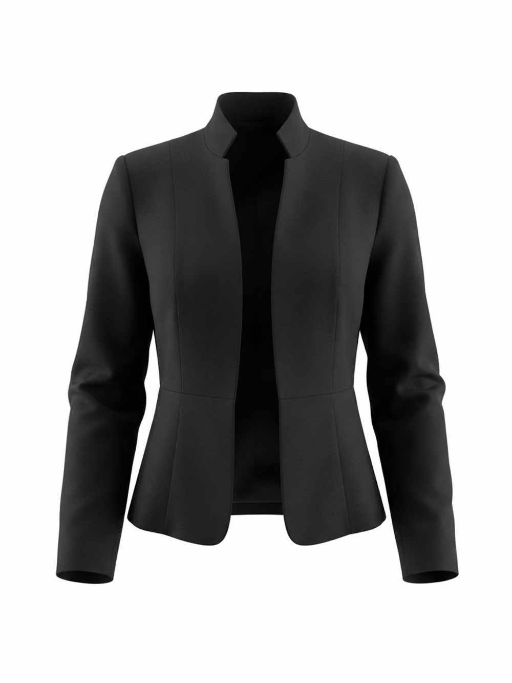 White House Black Market Black Collarless Open Blazer